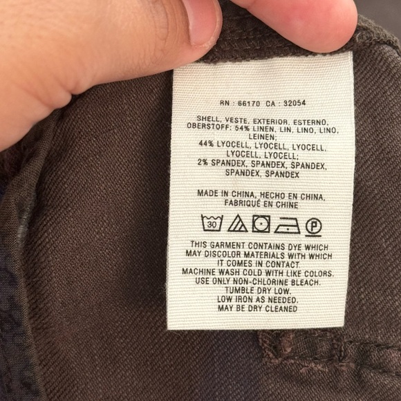 Pilcro And The Letterpress Brown Linen Culottes Wide Leg - Picture 6 of 6